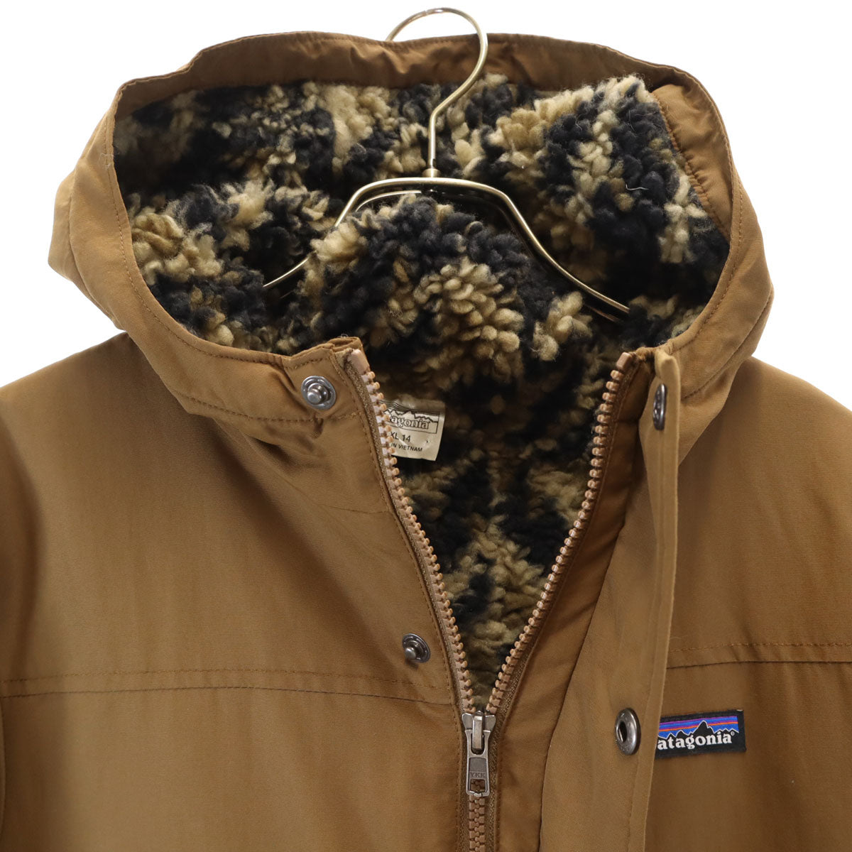 美品 patagonia パタゴニア インファーノ ジャケット XL ブラウン アウトドア STY68460FA19 キッズ
