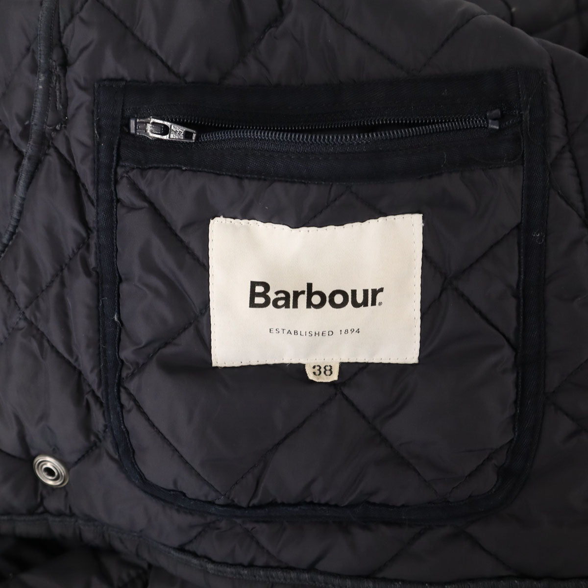 Barbour バブアー キルティング 中綿ジャケット 38 ネイビー メンズ