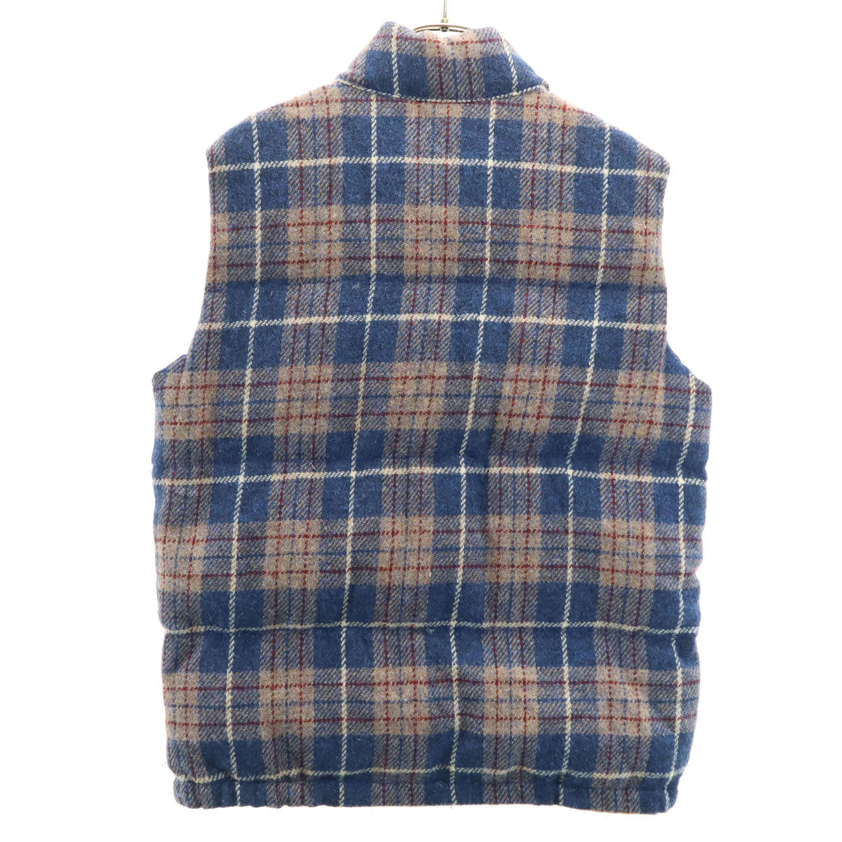 THE NORTH FACE ザノースフェイス パープルレーベル ハリスツイード HARRIS TWEED チェック ダウンベスト L ブルー系 アウトドア ND2080N メンズ