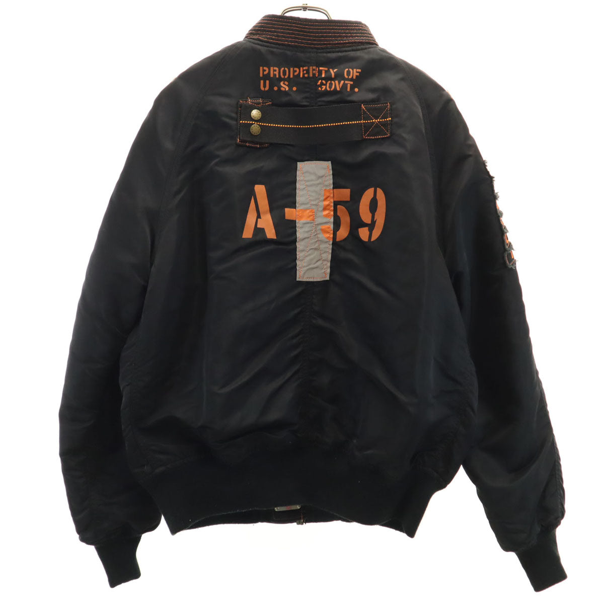 ALPHA INDUSTRIES INC アルファインダストリーズ フライトジャケット L ブラック メンズ