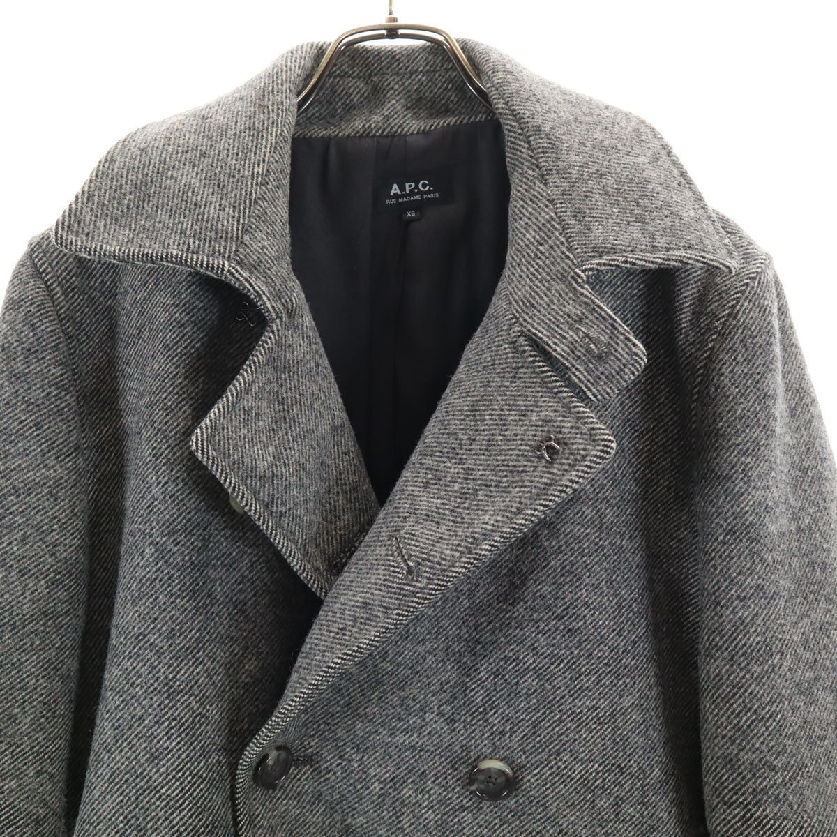 A.P.C. アーペーセー フーデット コート XS グレー メンズ