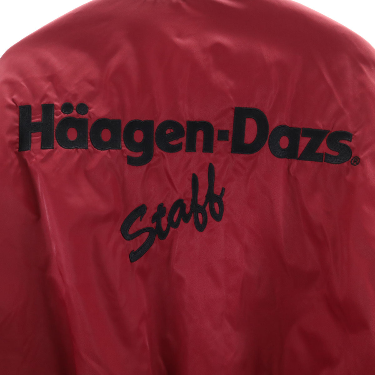 H_agen-Dazs ハーゲンダッツ スタッフ ブルゾン レッド系 中綿 企業モノ メンズ