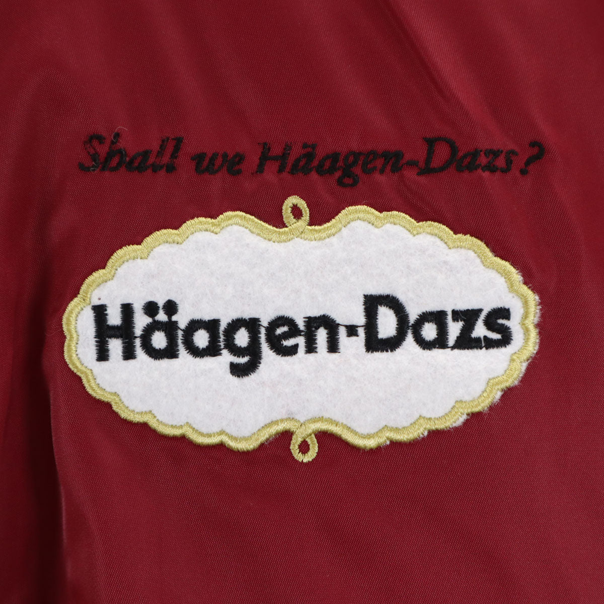 H_agen-Dazs ハーゲンダッツ スタッフ ブルゾン レッド系 中綿 企業モノ メンズ
