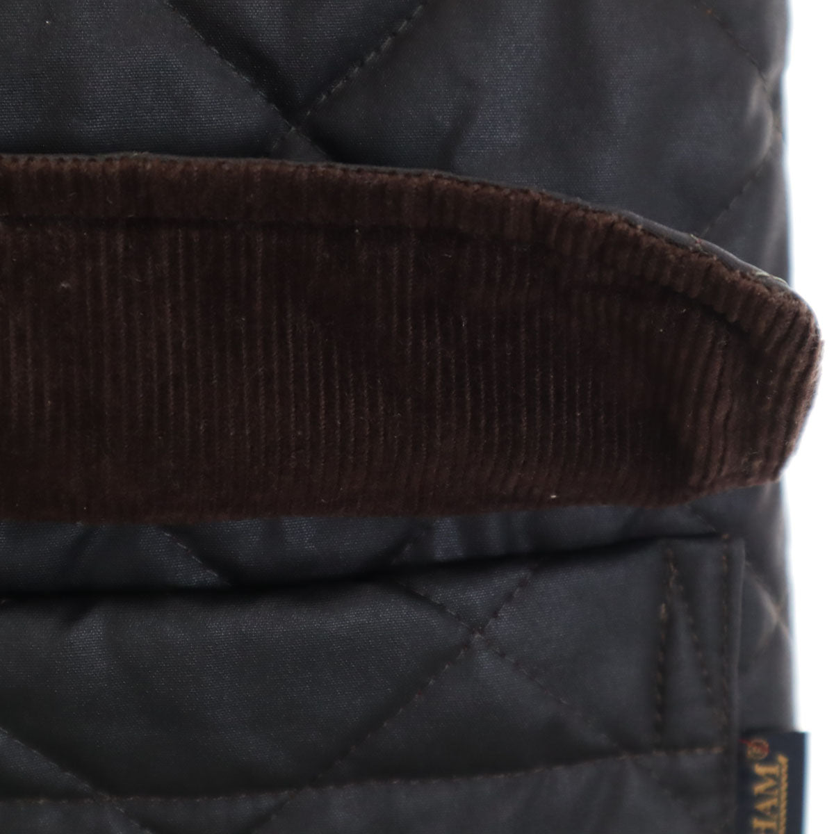 美品 LAVENHAM ラベンハム イングランド製 キルティング オイルドジャケット S ブラウン系 メンズ