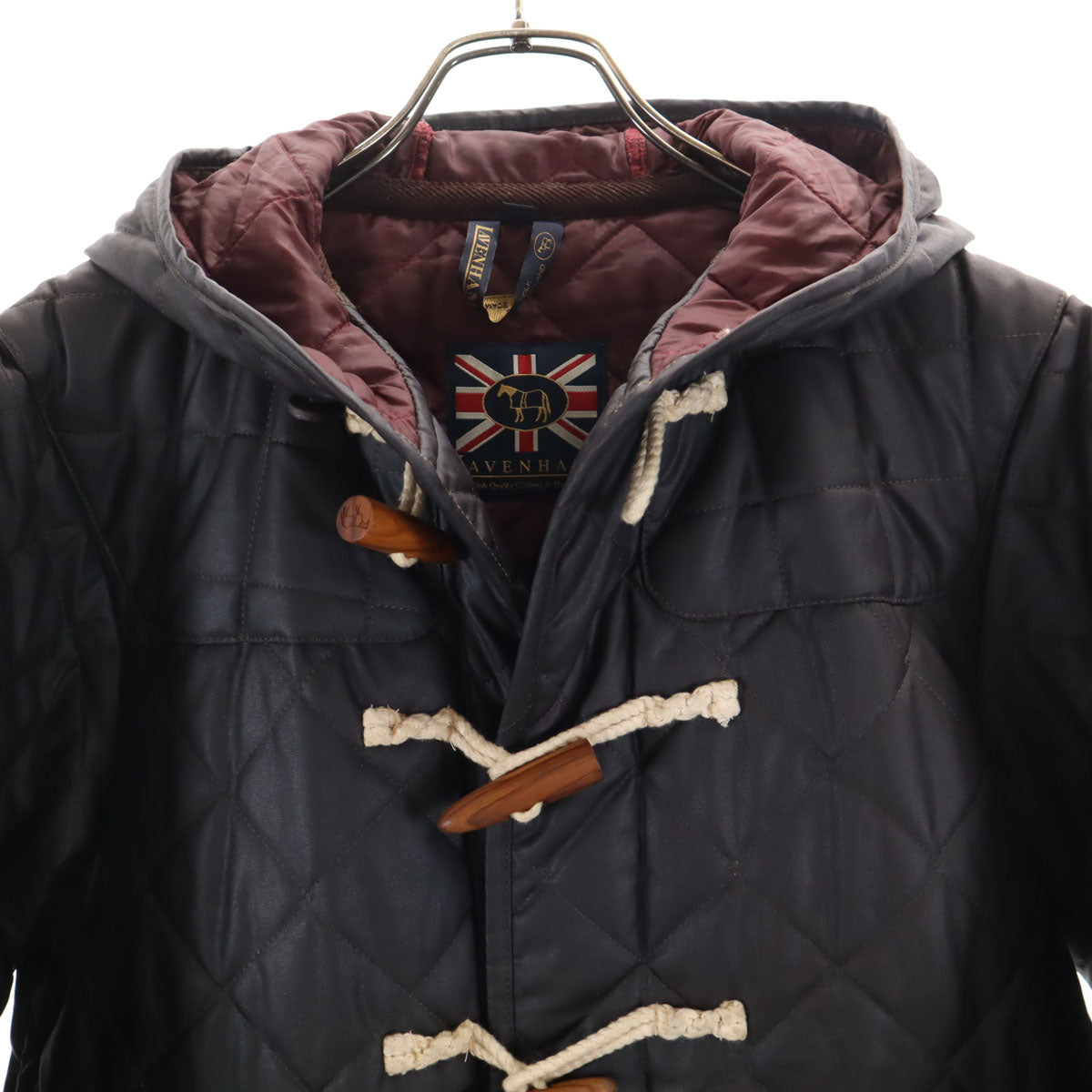 美品 LAVENHAM ラベンハム イングランド製 キルティング オイルドジャケット S ブラウン系 メンズ