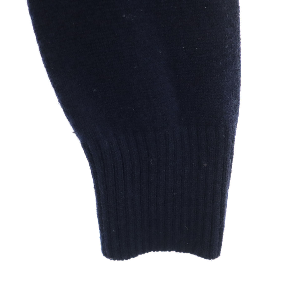 Sacai サカイ 日本製 長袖 プリーツ切替 ニット 1 ネイビー レディース