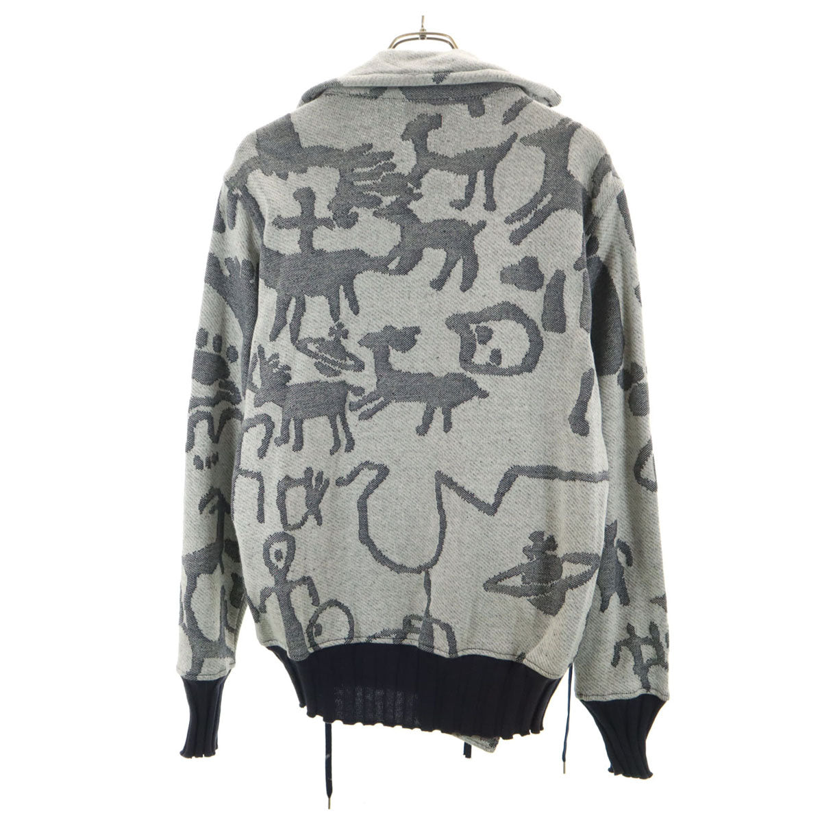 美品 Vivienne WestwoodMAN ヴィヴィアンウエストウッドマン 日本製 ニットジャケット 46 グレー メンズ