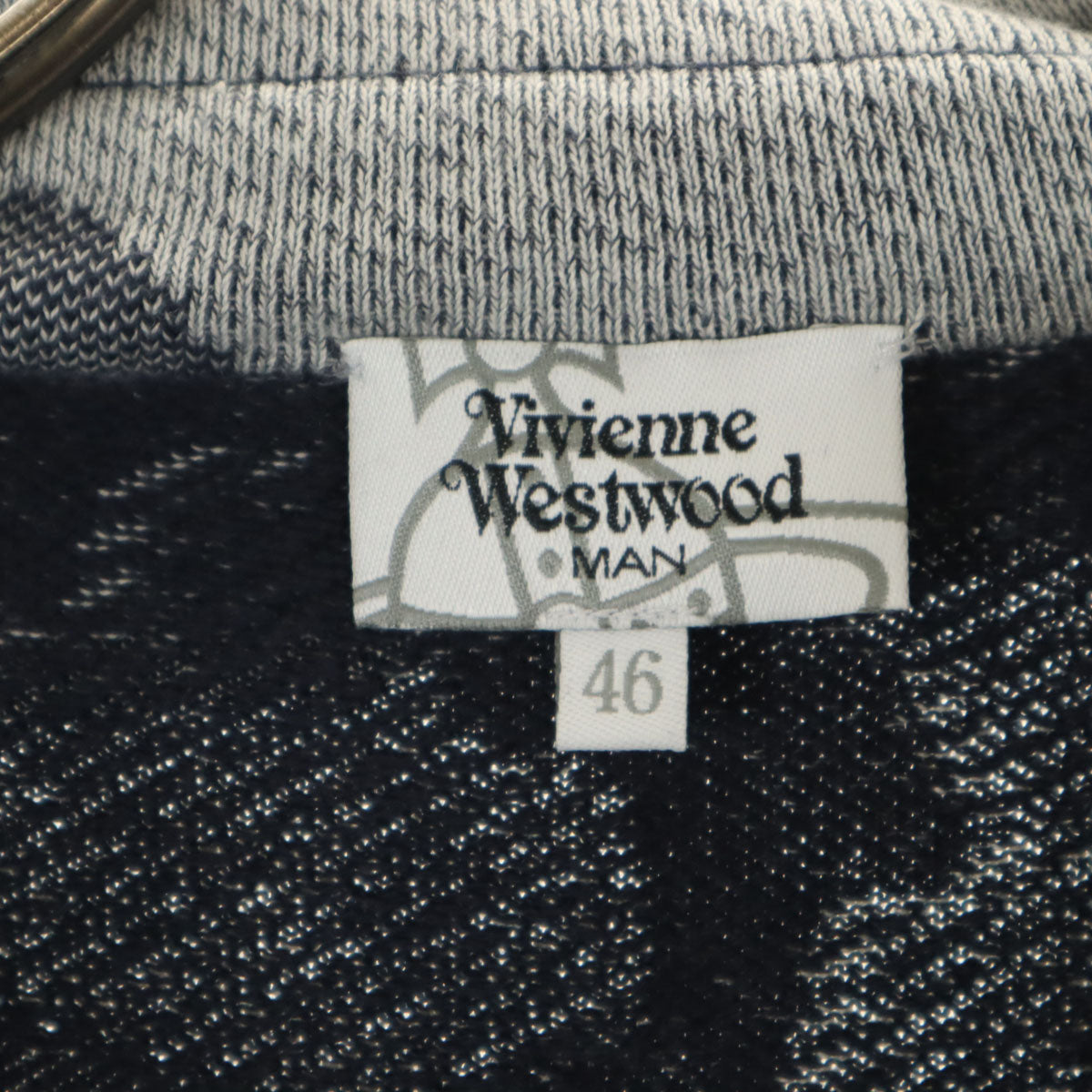 美品 Vivienne WestwoodMAN ヴィヴィアンウエストウッドマン 日本製 ニットジャケット 46 グレー メンズ