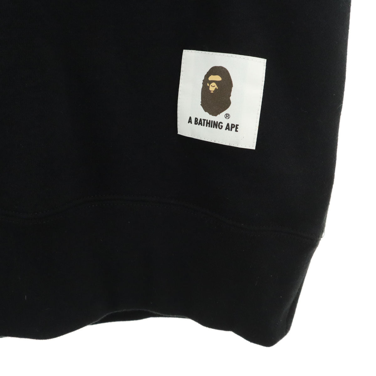 A BATHING APE アベイシングエイプ 長袖 スウェット トレーナー 2XL ブラック 裏起毛 ビッグサイズ メンズ