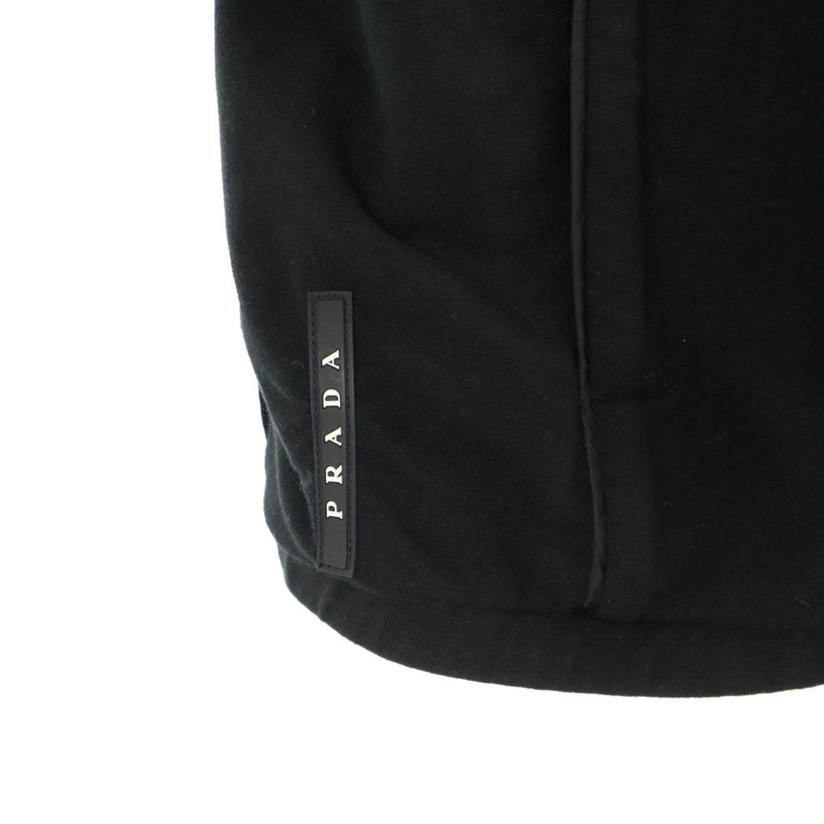 美品 PRADA プラダ 2019年 長袖 ジップパーカー L ブラック レディース