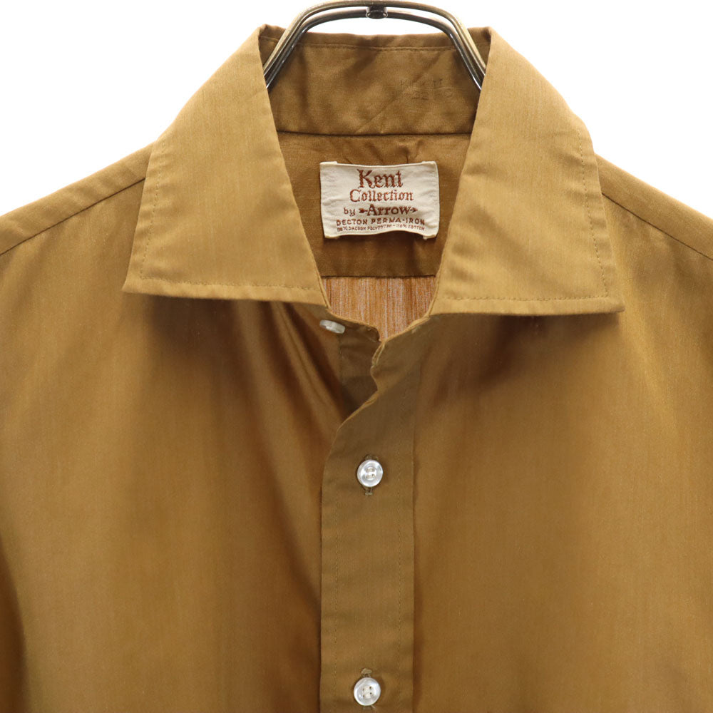 ARROW アロー 70s ヴィンテージ USA製 ユニオンチケット 長袖 ボタンダウンシャツ ベージュ メンズ