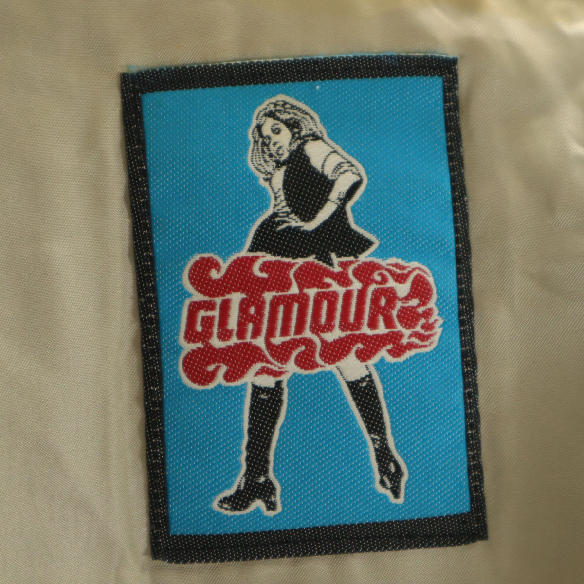 GLAMOUR グラマー 日本製 牛革レザー切替 スタジャン FREE 青紺 ヒステリックグラマー レディース