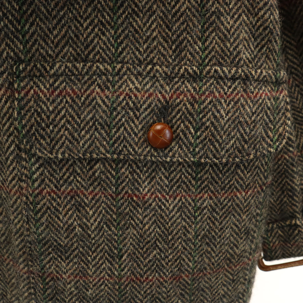 RALPH LAUREN ラルフローレン 90s オールド ヘリンボーン柄 ジャケット 8 ベージュ系 くるみボタン メンズ