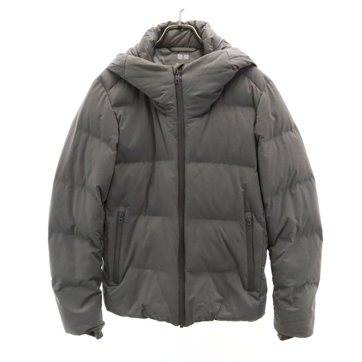 UNIQLO ユニクロ シームレス ダウンパーカー XS グレー メンズ