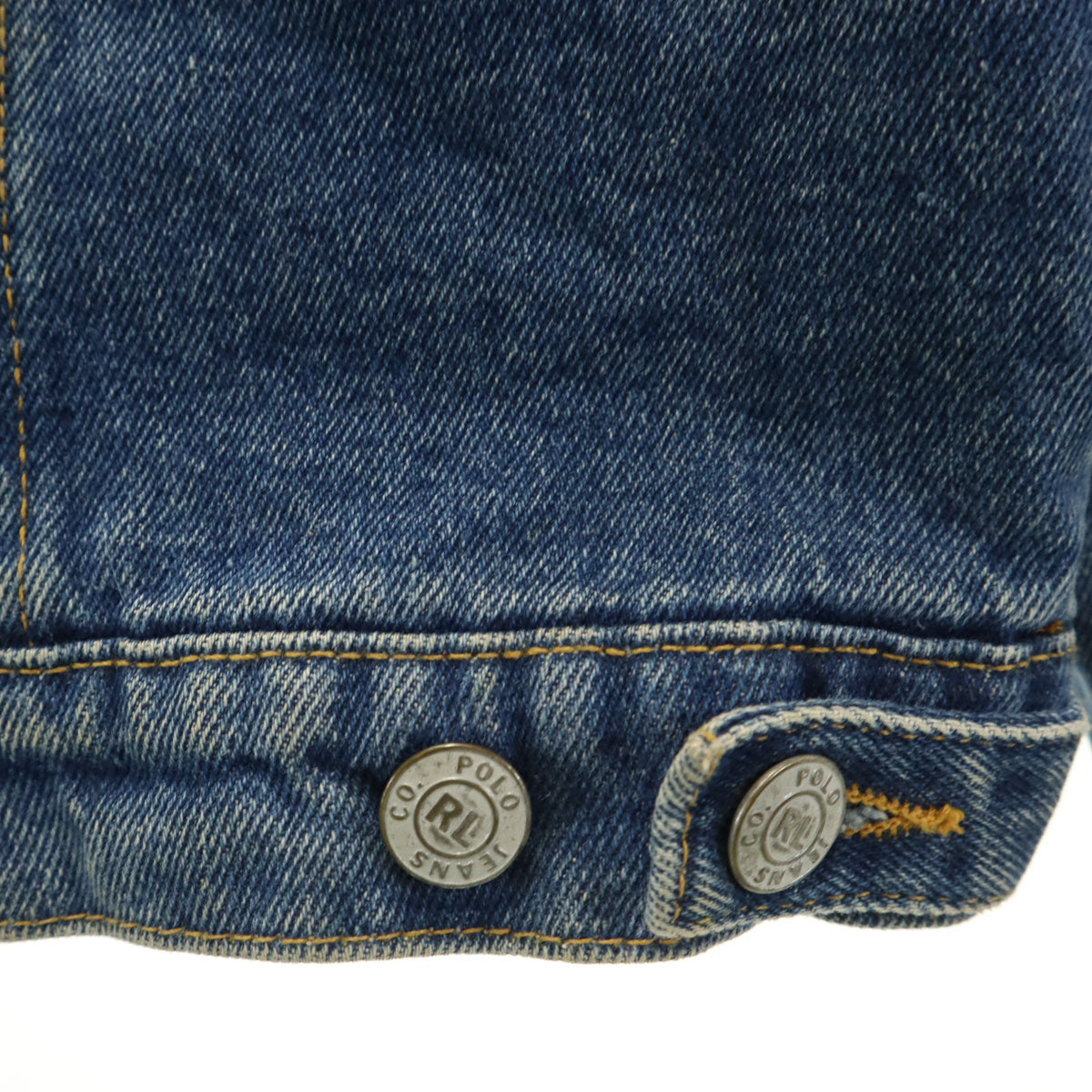 POLO JEANS COMPANY RALPH LAUREN ポロジーンズカンパニーラルフローレン デニムジャケット S ウォッシュブルー ジージャン トラッカー 裏キルティング レディース