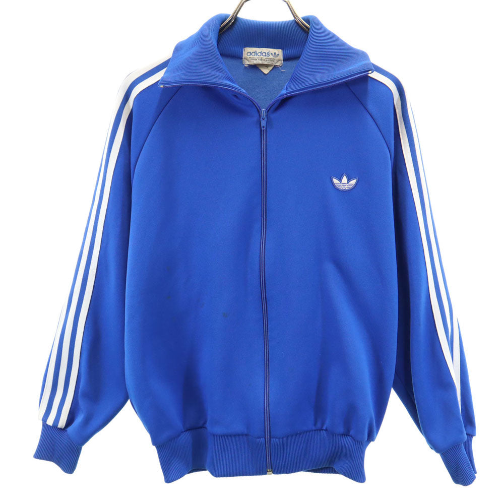 adidas アディダス 70s ヴィンテージ デサント製 トレフォイルロゴ トラックジャケット 4 ブルー メンズ