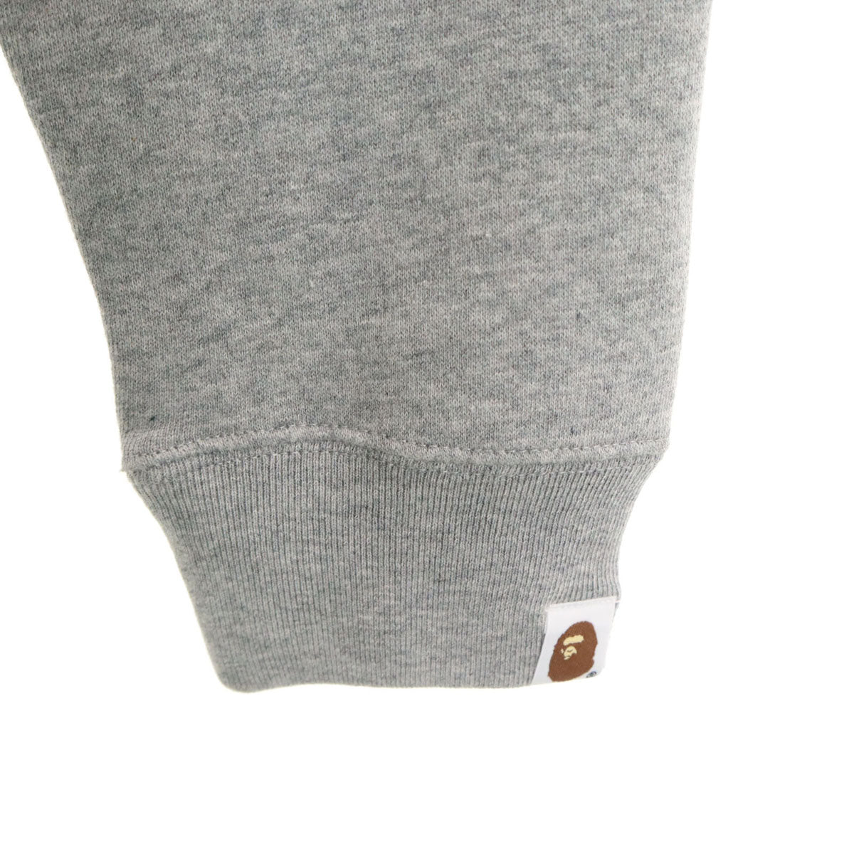 美品 A BATHING APE アベイシングエイプ ベビーマイロ 長袖 スウェットパーカー S グレー 裏起毛 メンズ