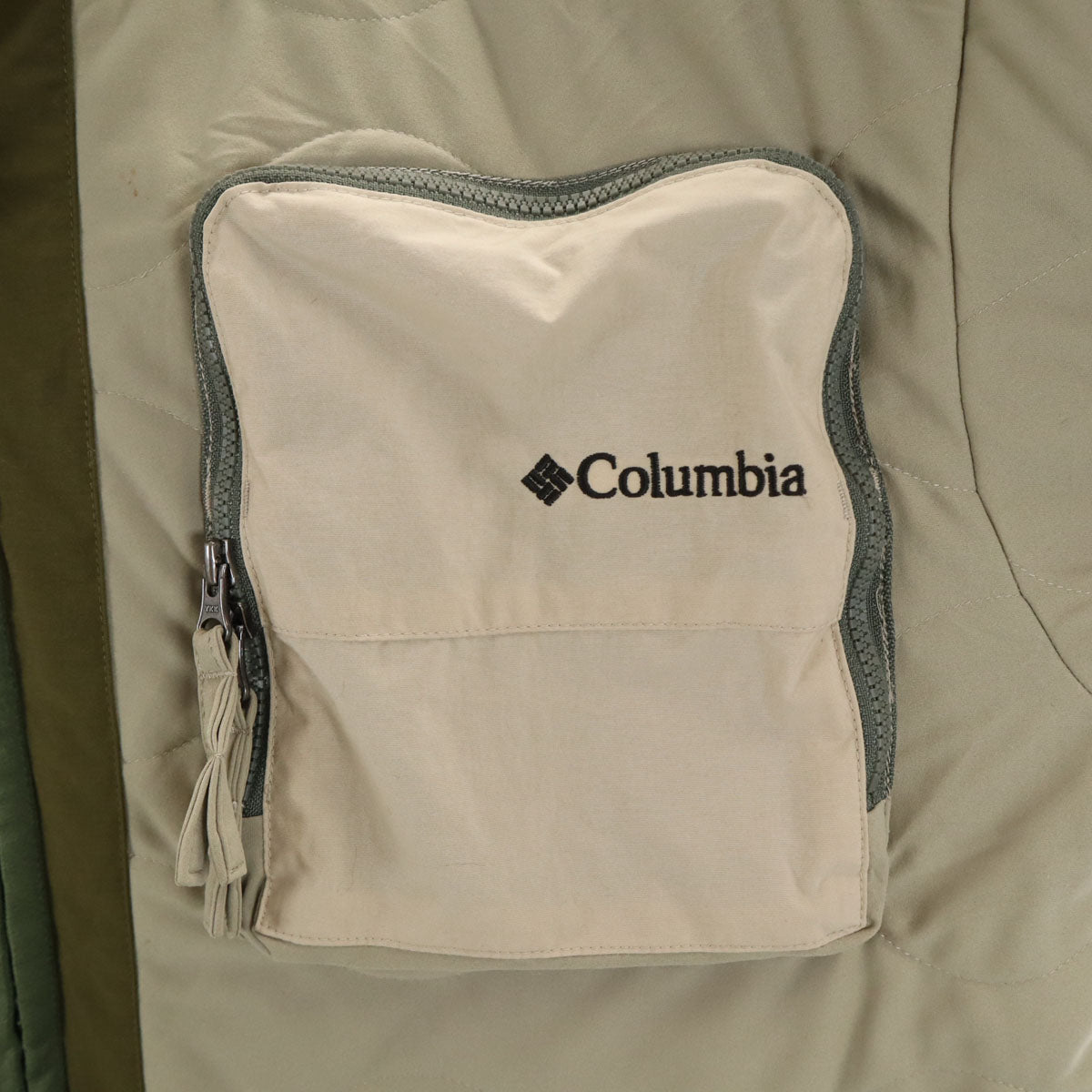 Columbia コロンビア グッドラック ジャーニー インシュレイティッド カーディガン M グレージュ系 アウトドア 中綿 メンズ