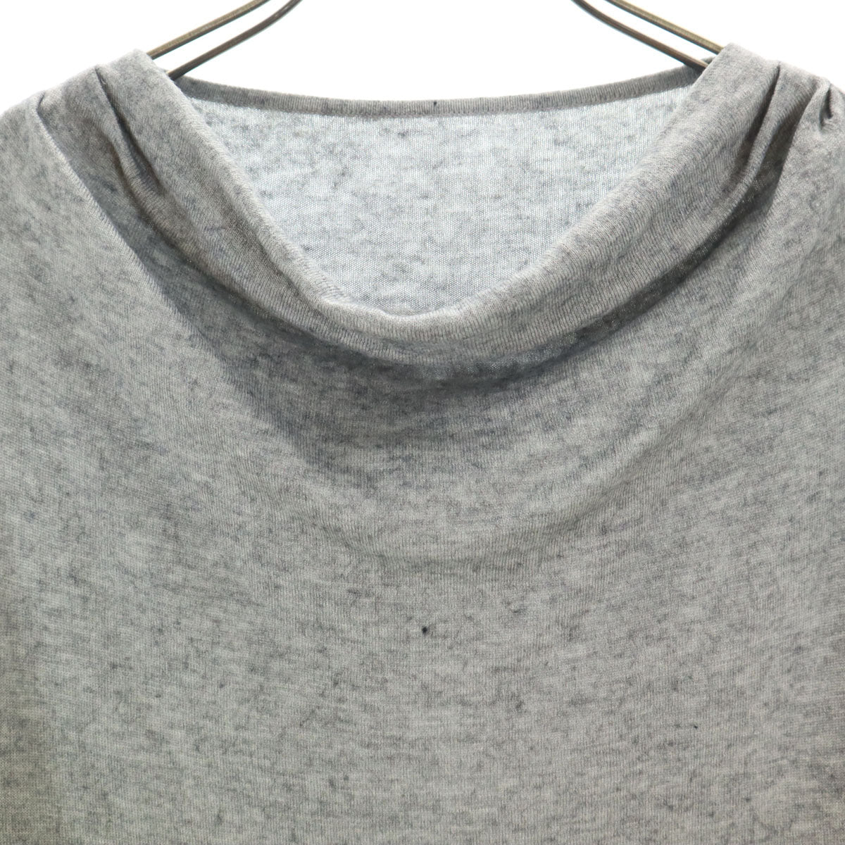 COUP DE CHANCE クードシャンス 日本製 長袖 ドレープ ニット 38 グレー レディース