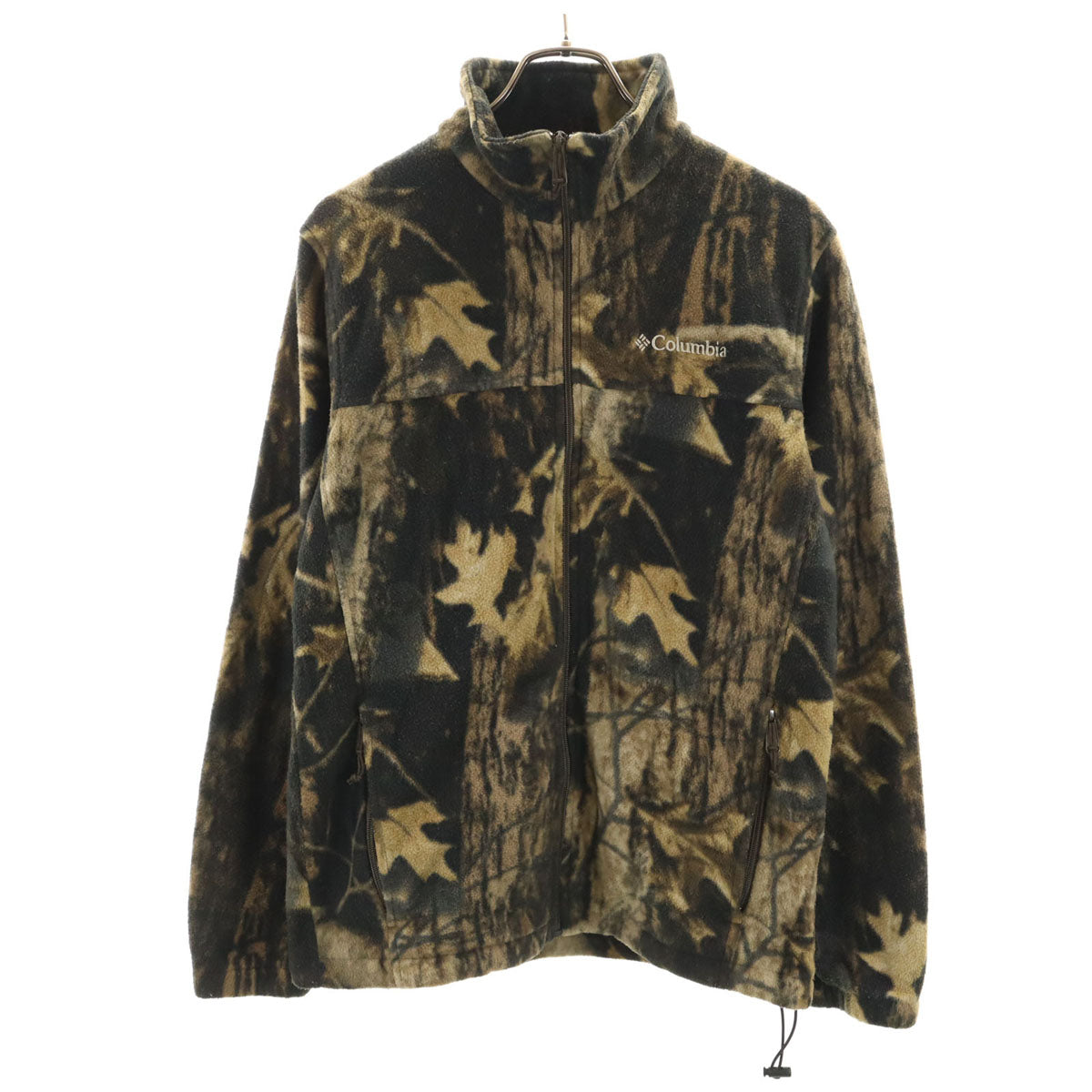 Columbia コロンビア リアルツリー柄 スティーンズ フリースジャケット M ベージュ アウトドア メンズ