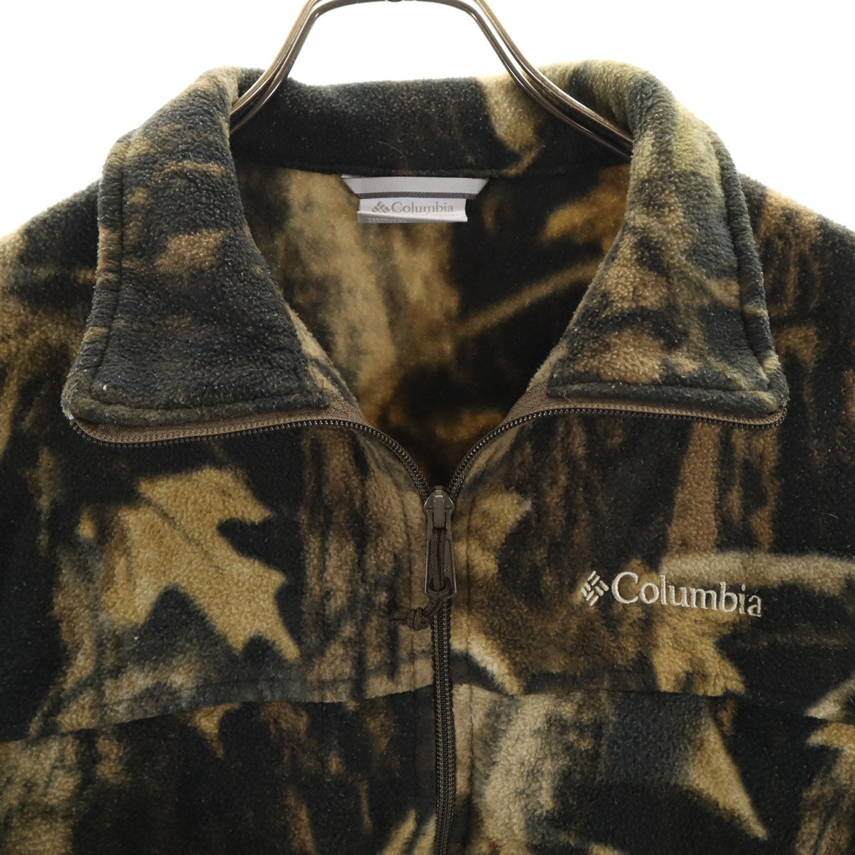 Columbia コロンビア リアルツリー柄 スティーンズ フリースジャケット M ベージュ アウトドア メンズ