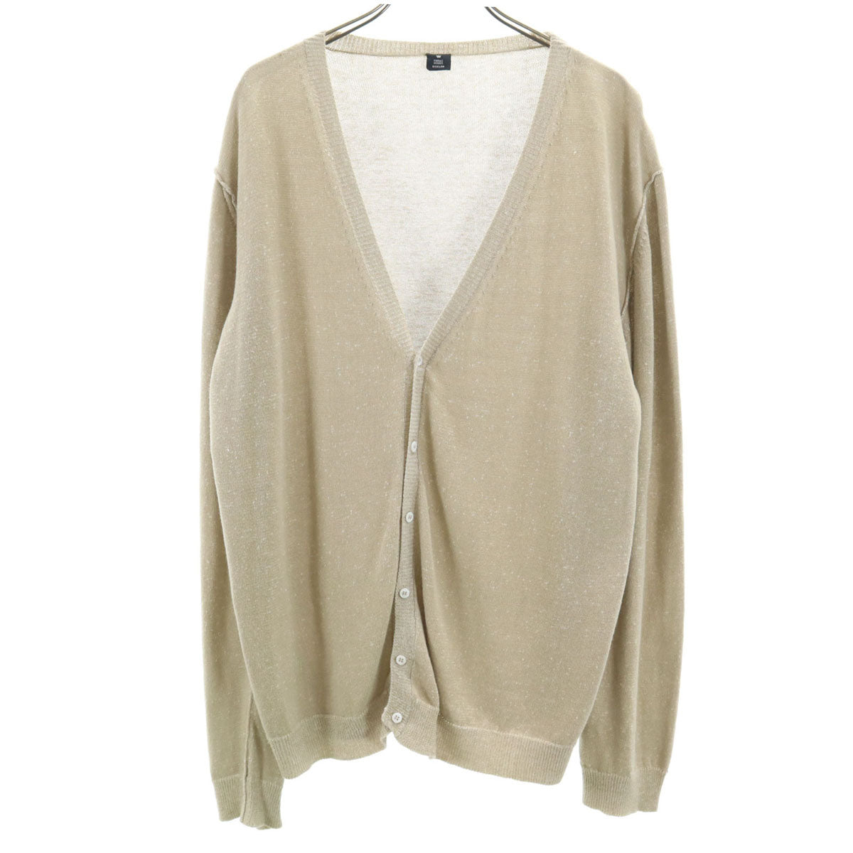 OSKLEN オスクレン 長袖 Vネック ニットカーディガン ベージュ メンズ