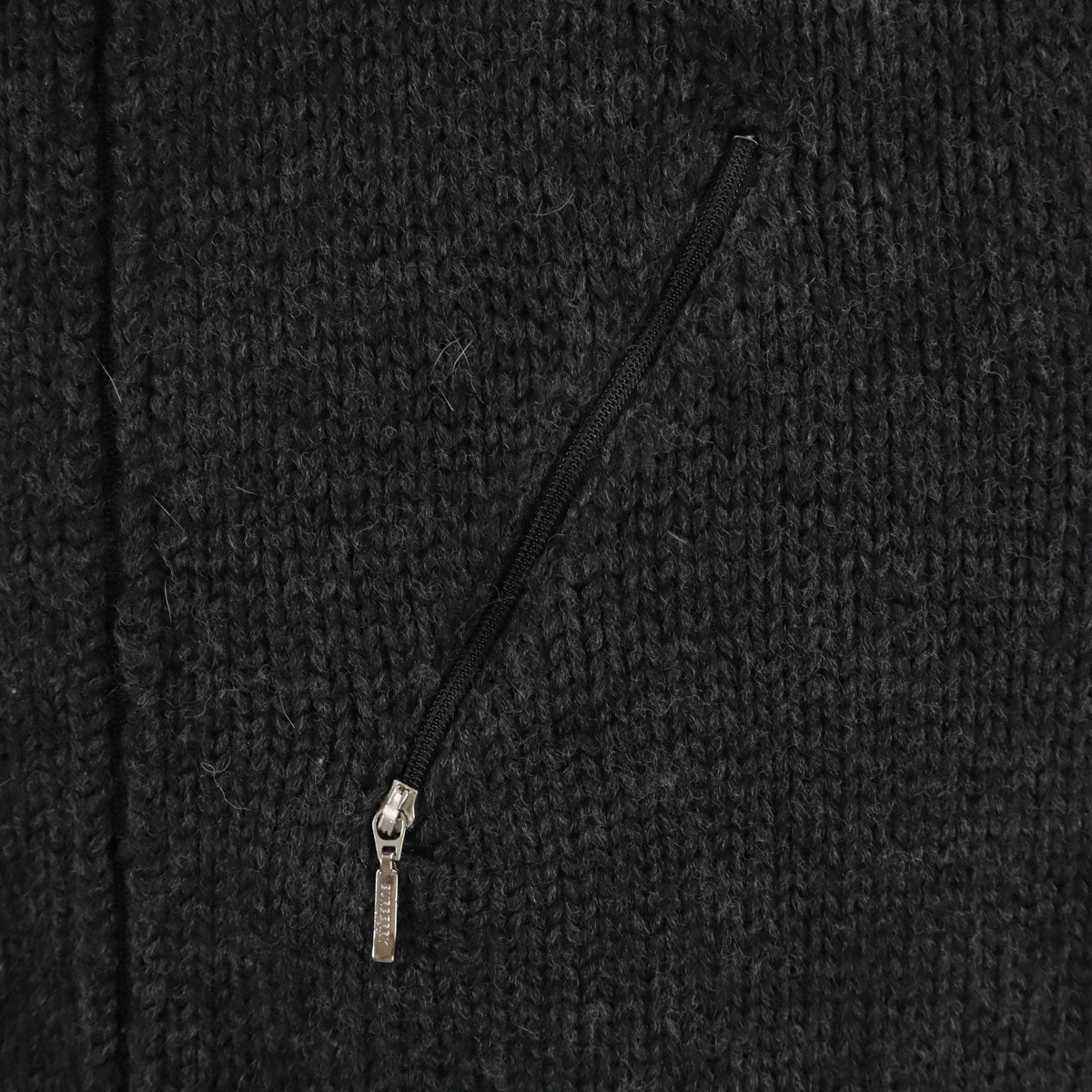 BURBERRY BLACK LABEL バーバリーブラックレーベル ラビットファー付き ニットジャケット 2 チャコールグレー 三陽商会 メンズ