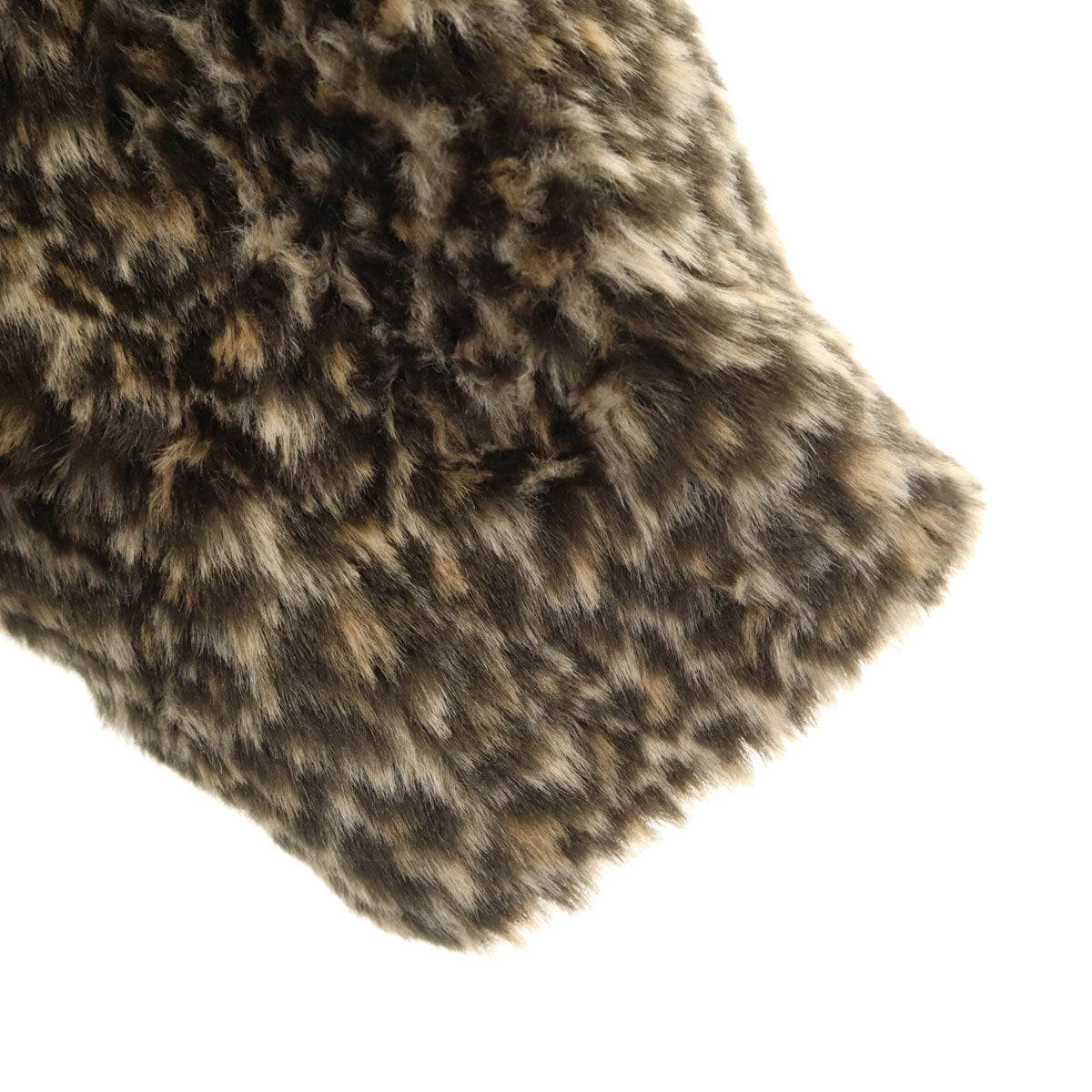 agnes b. アニエスベー 日本製 レオパード フェイクファー ジャケット 2 ベージュ ヒョウ柄 レディース