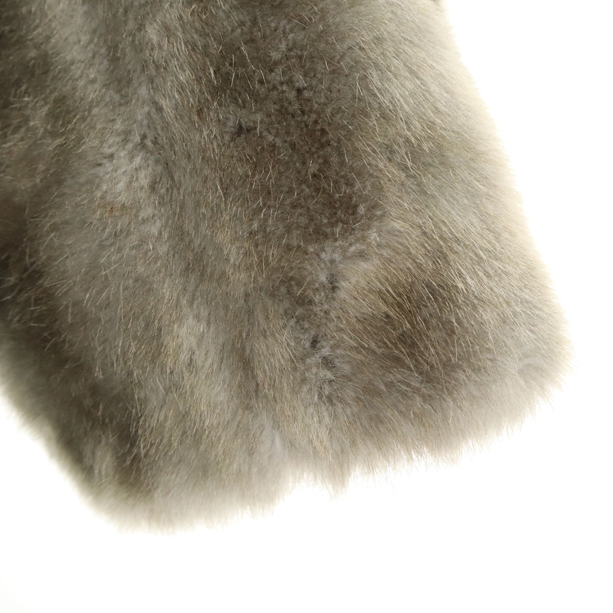 美品 MAX&CO マックスアンドコー ブルガリア製 フェイクファー ジャケット 42 グレー マックスマーラ レディース