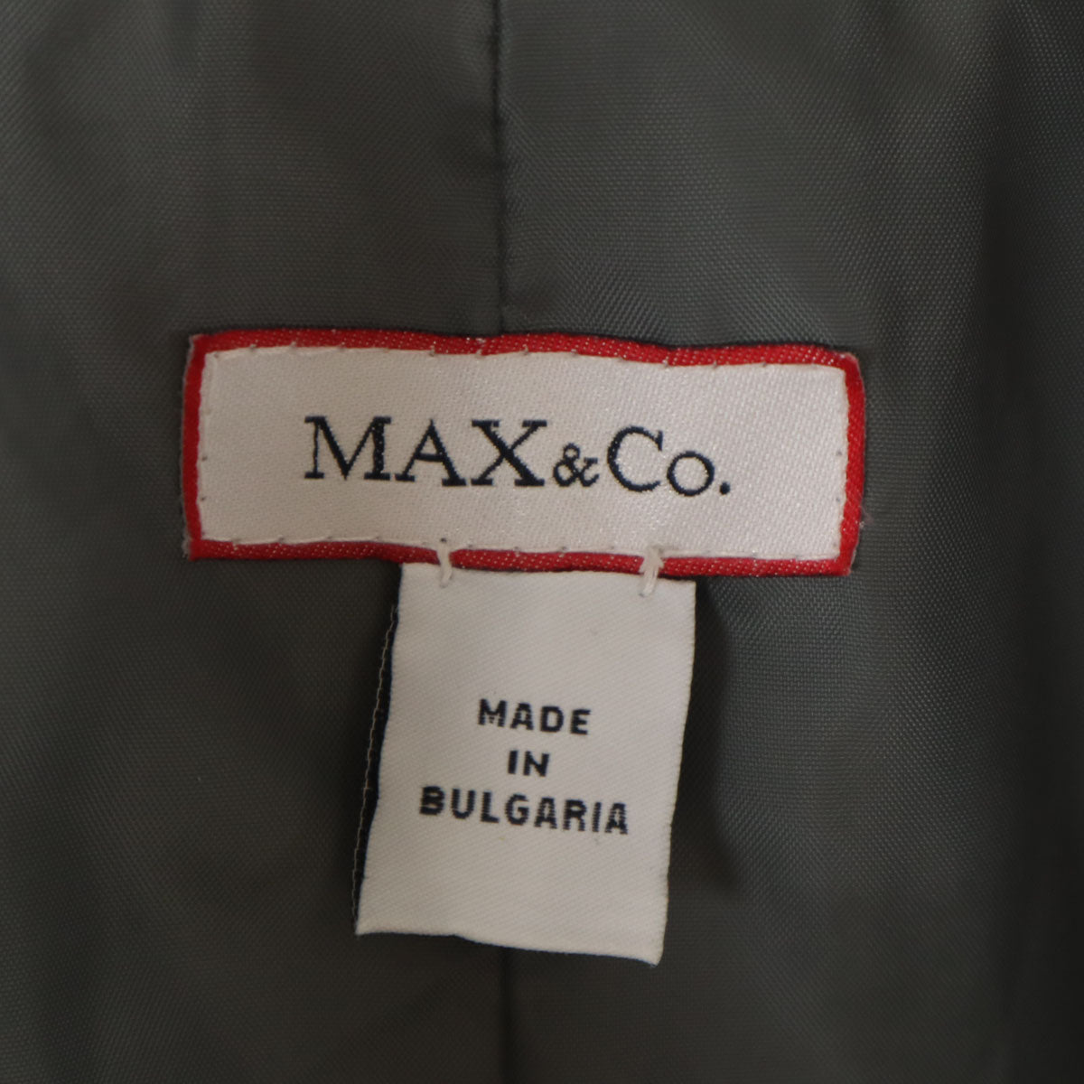 美品 MAX&CO マックスアンドコー ブルガリア製 フェイクファー ジャケット 42 グレー マックスマーラ レディース