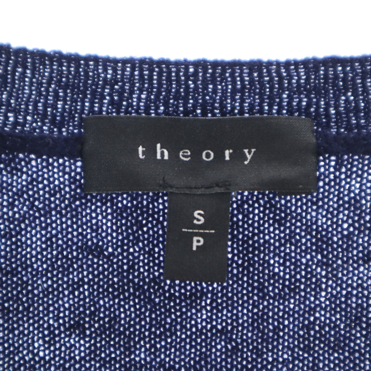 theory セオリー カシミヤ100% 長袖 ニットカーディガン S ネイビー レディース