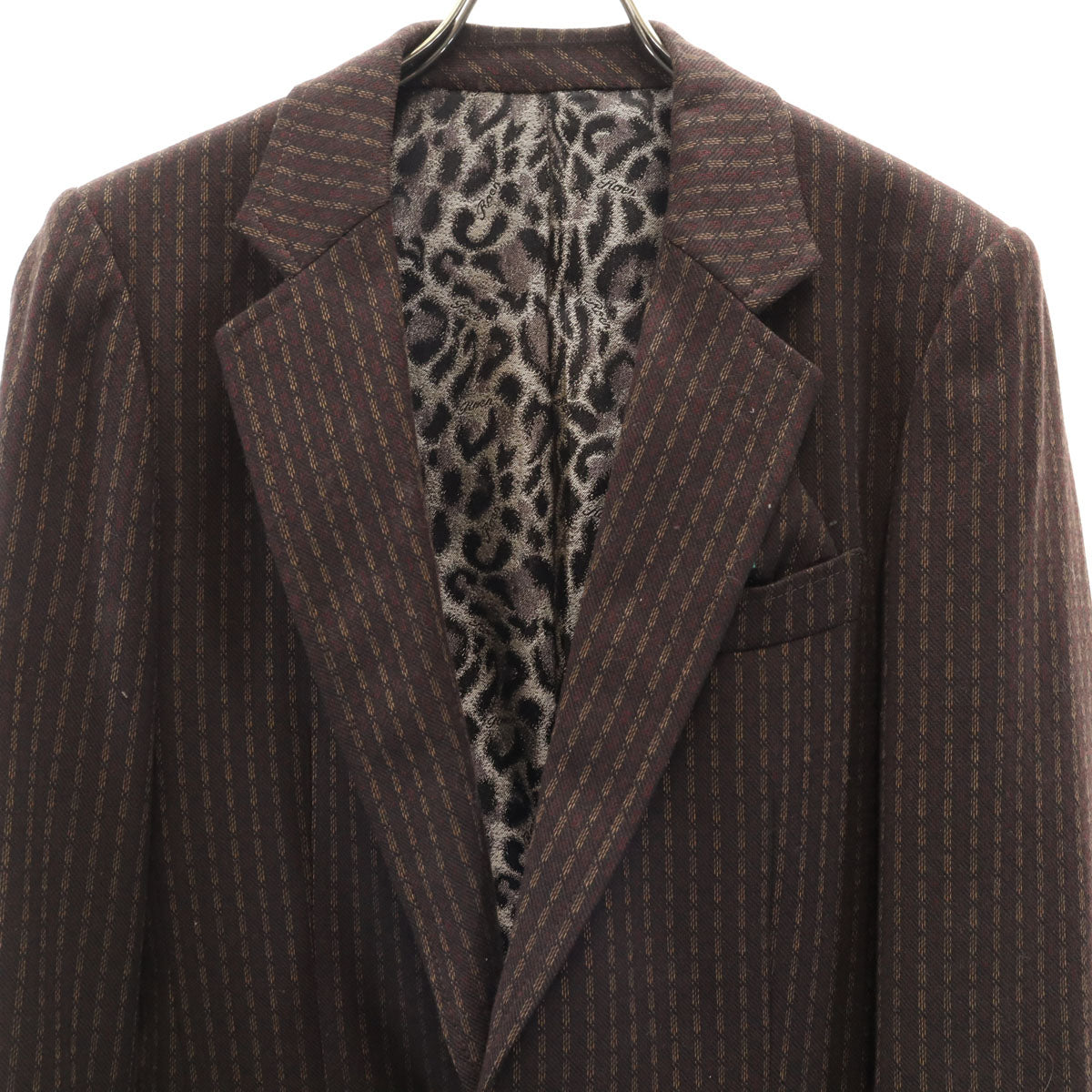 ROEN ロエン 日本製 アシメ切替 テーラードジャケット 46 ブラウン系 メンズ