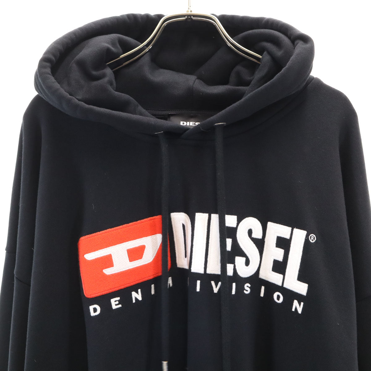 美品 DIESEL ディーゼル 長袖 スウェットパーカー L ブラック メンズ