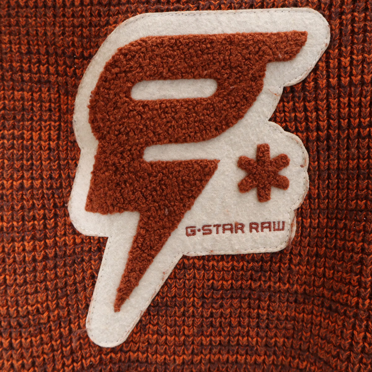 G-STAR RAW ジースターロウ 長袖 ニットカーディガン L オレンジブラウン メンズ