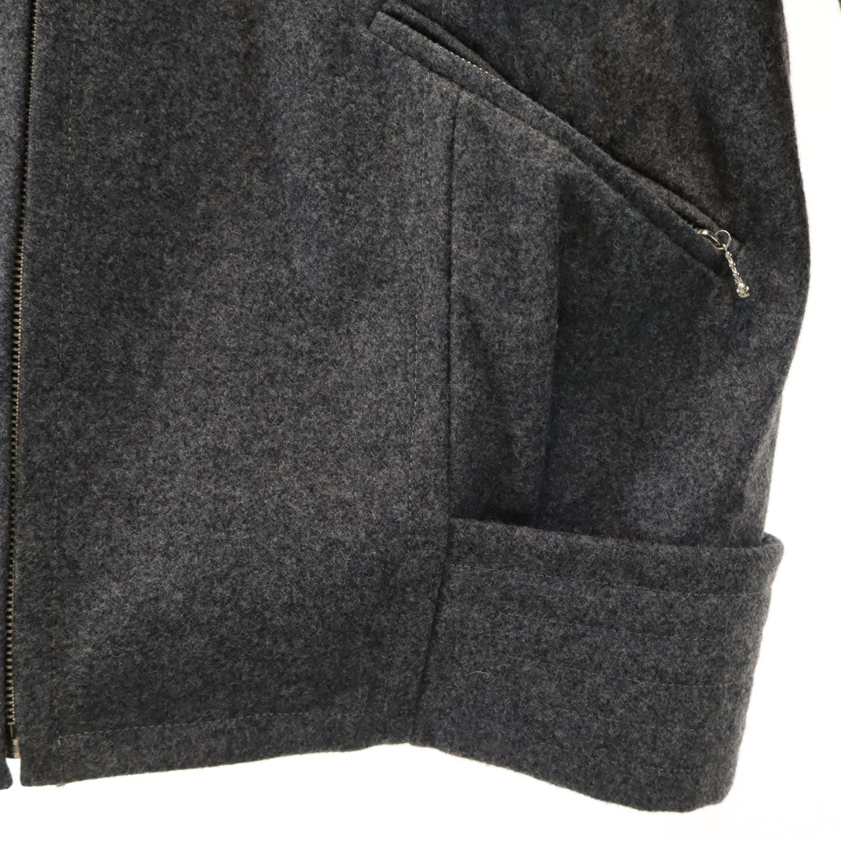 mila schon ミラショーン 日本製 ノーカラー ブルゾン 40 グレー ジャケット レディース