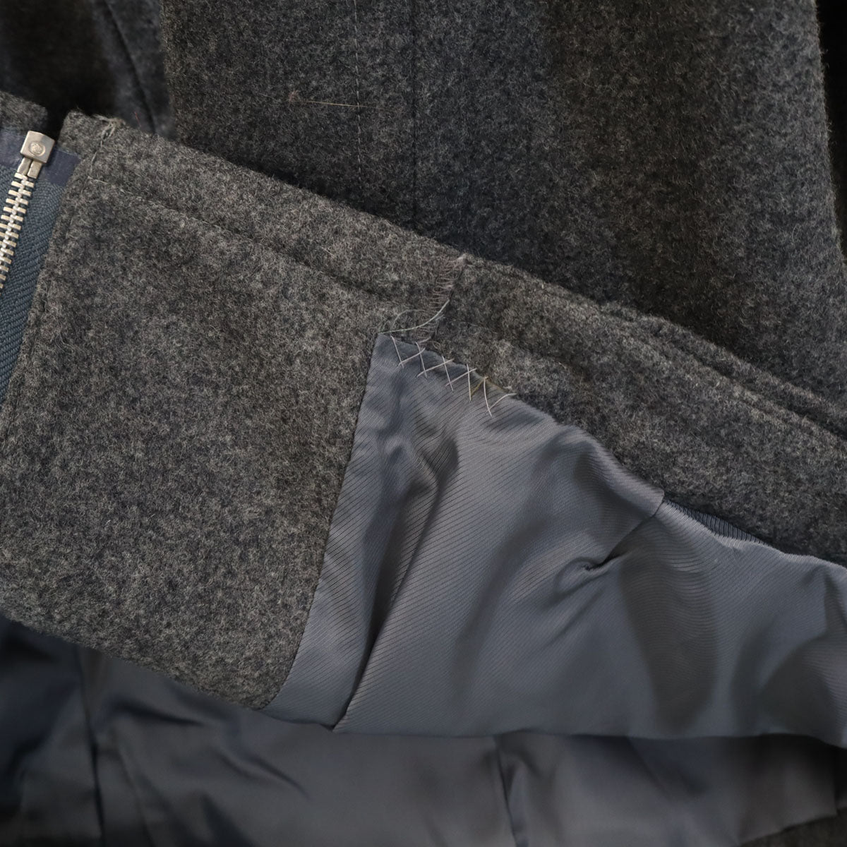 mila schon ミラショーン 日本製 ノーカラー ブルゾン 40 グレー ジャケット レディース