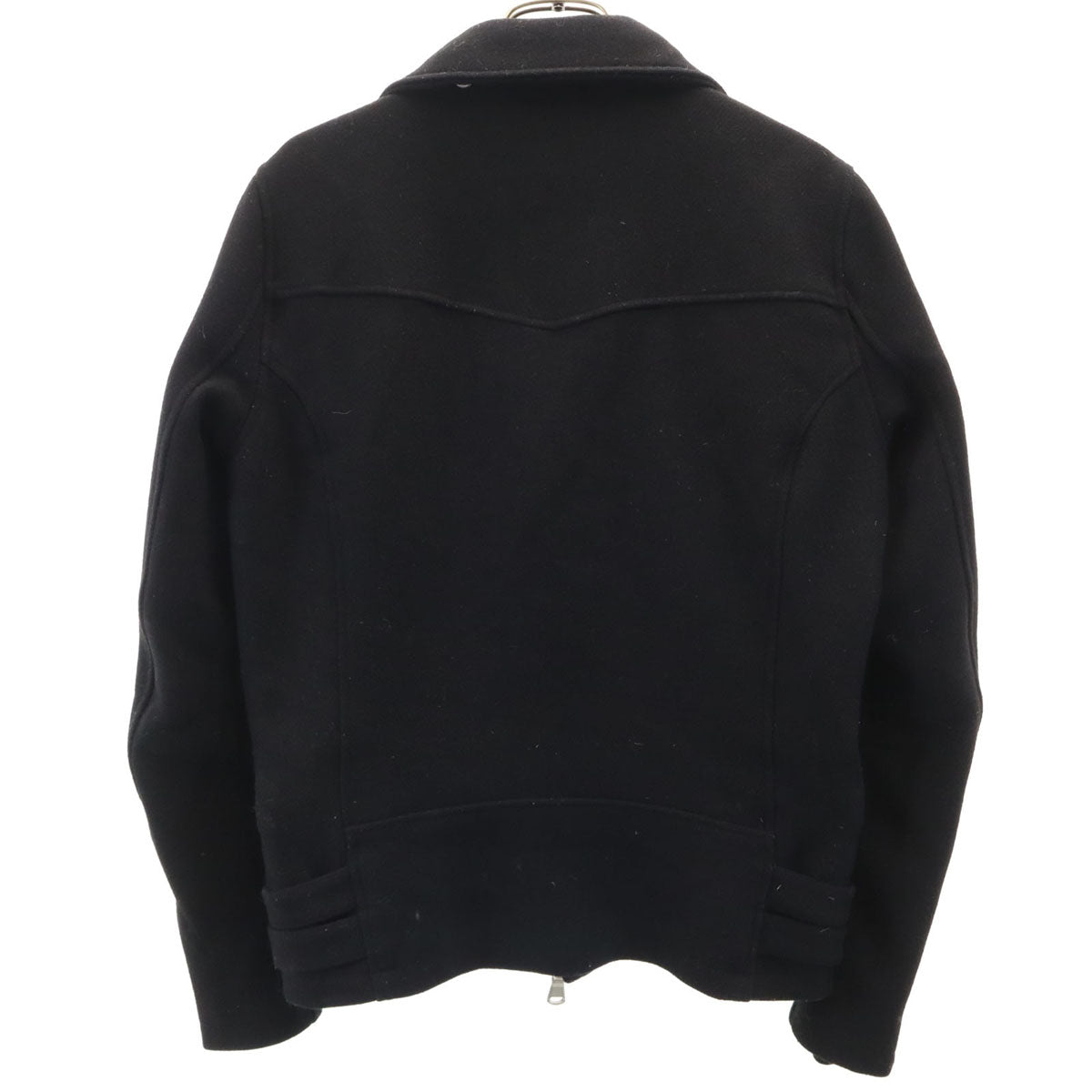 NO ID. BLACK ノーアイディーブラック メルトン ダブルライダースジャケット 1 ブラック メンズ