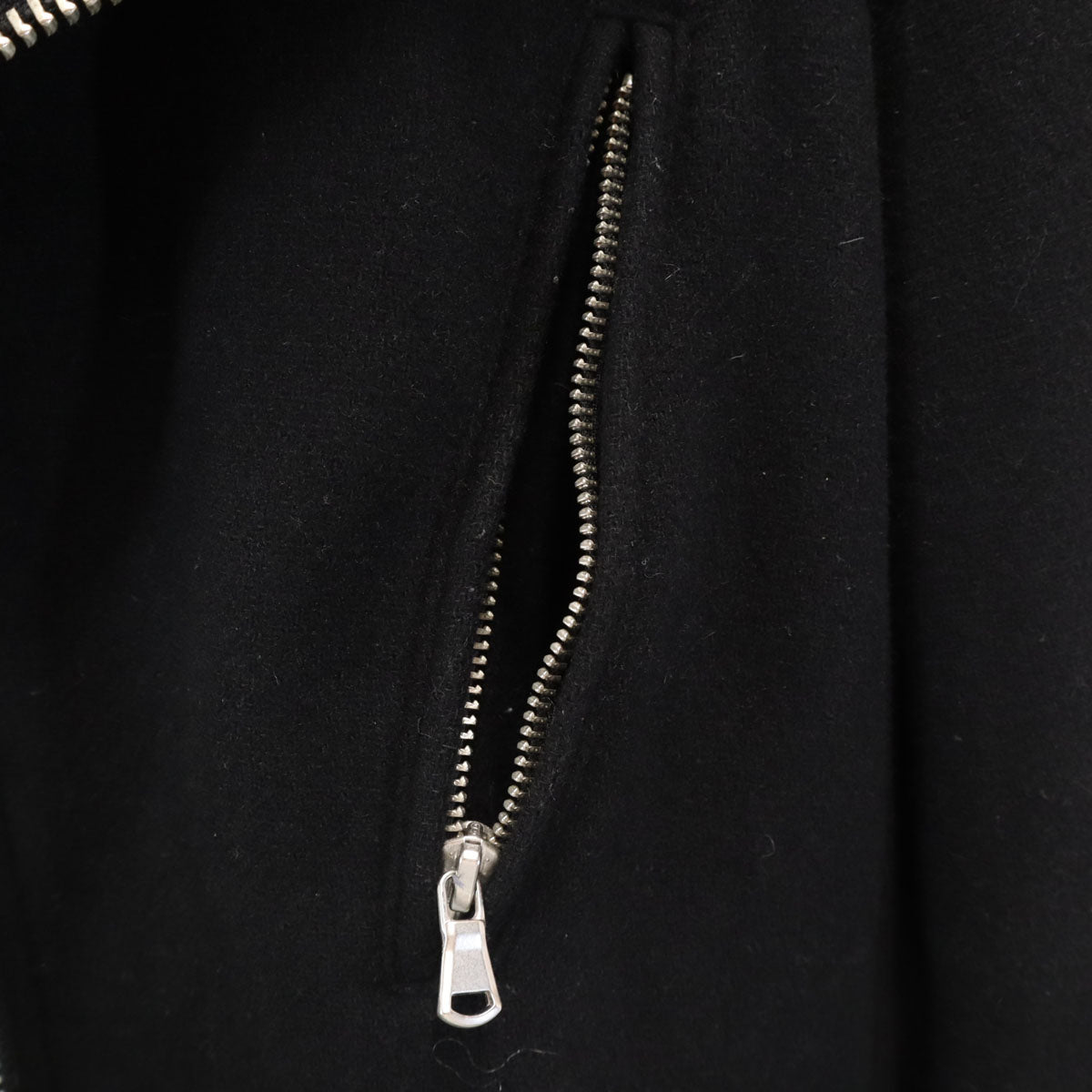 NO ID. BLACK ノーアイディーブラック メルトン ダブルライダースジャケット 1 ブラック メンズ