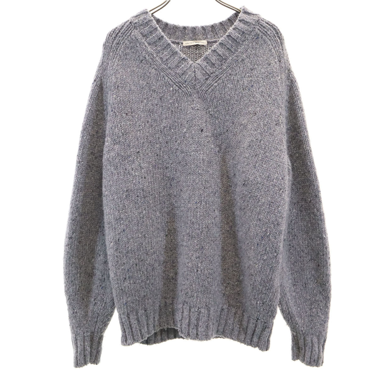 UNITED ARROWS ユナイテッドアローズ 長袖 Vネック セーター M グレー ニット メンズ