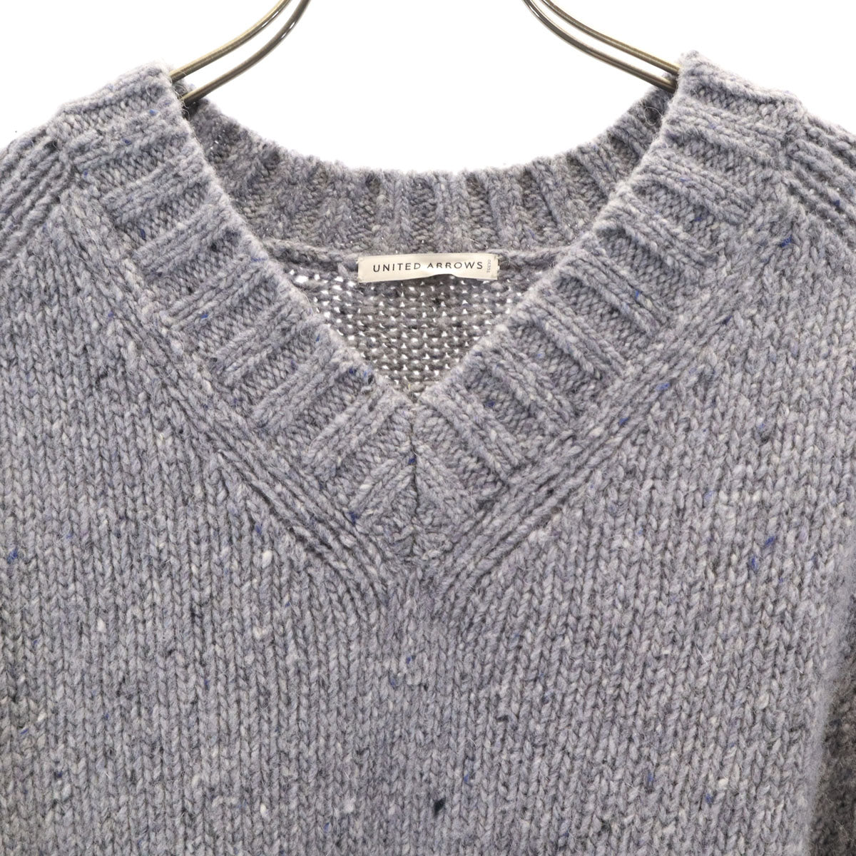 UNITED ARROWS ユナイテッドアローズ 長袖 Vネック セーター M グレー ニット メンズ