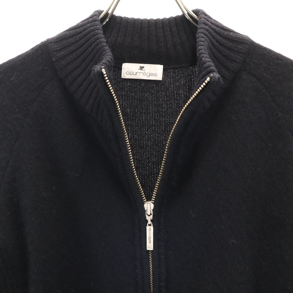 courreges クレージュ ニットジャケット 9R ブラック レディース