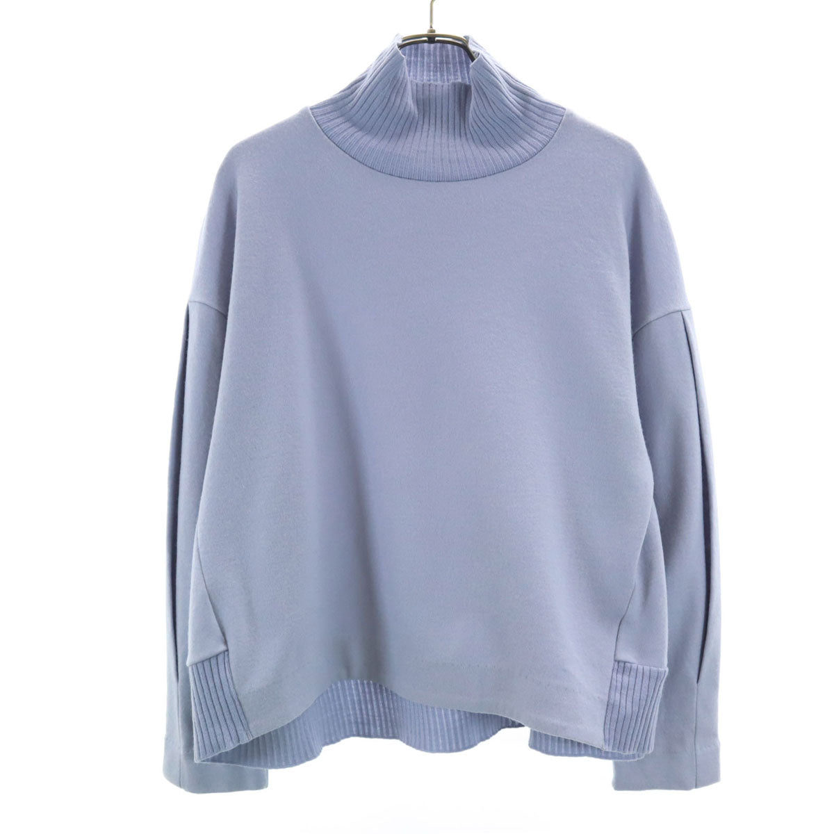 DES PRES デプレ 日本製 長袖 ハイネック 圧縮ウール ニット S ブルーグレー レディース
