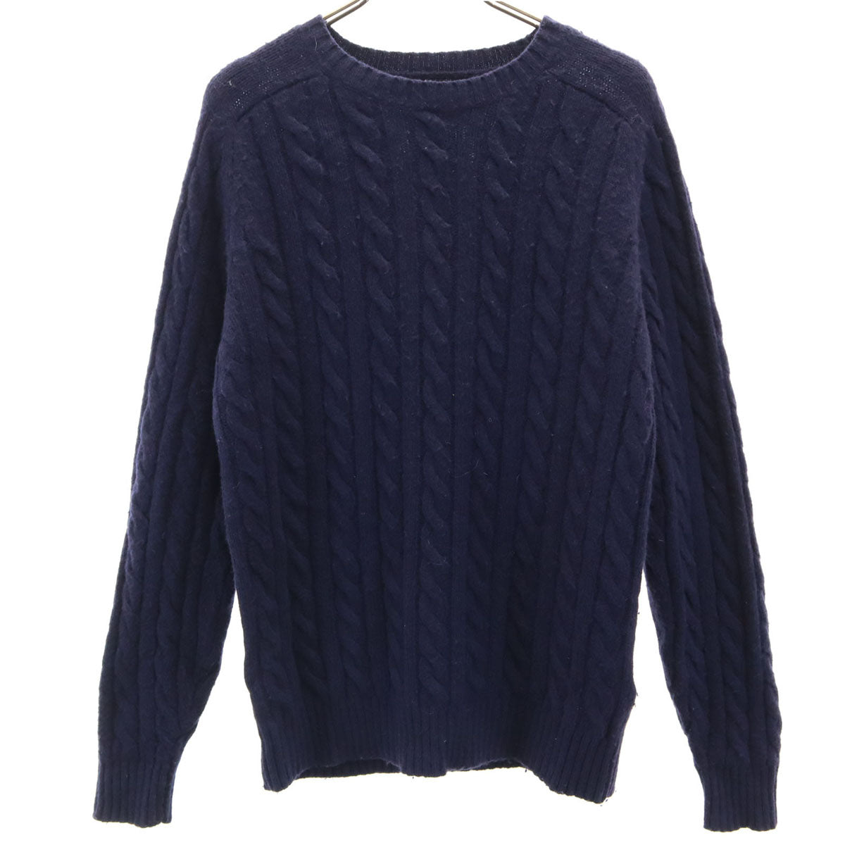 BEAMS PLUS ビームスプラス 長袖 ケーブル ニット S パープル系 セーター メンズ