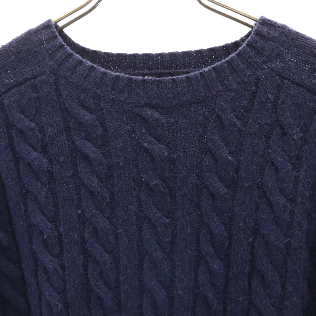 BEAMS PLUS ビームスプラス 長袖 ケーブル ニット S パープル系 セーター メンズ