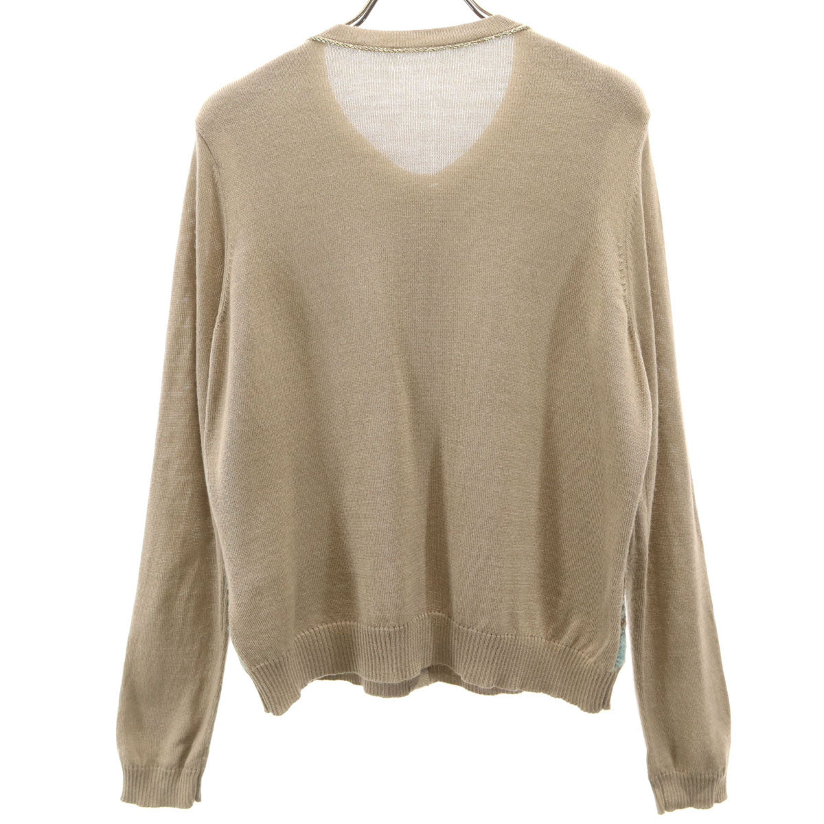 Leilian レリアン 長袖 ニットカーディガン 13 ベージュ系 レディース