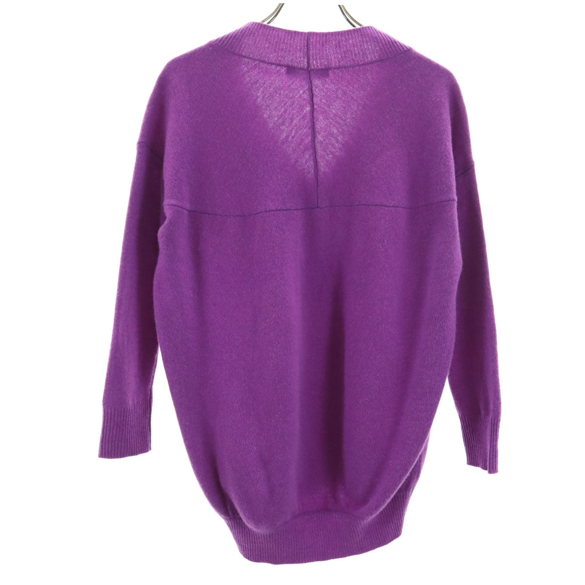 DES PRES デプレ 7分袖 Vネック ニット 1 パープル レディース