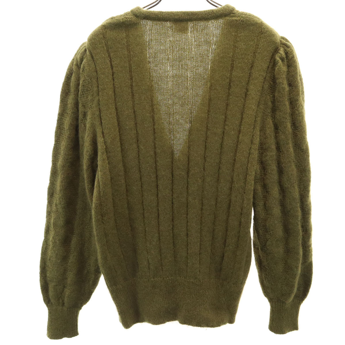 BLANCE ブランシェ 長袖 ニットカーディガン グリーン レディース