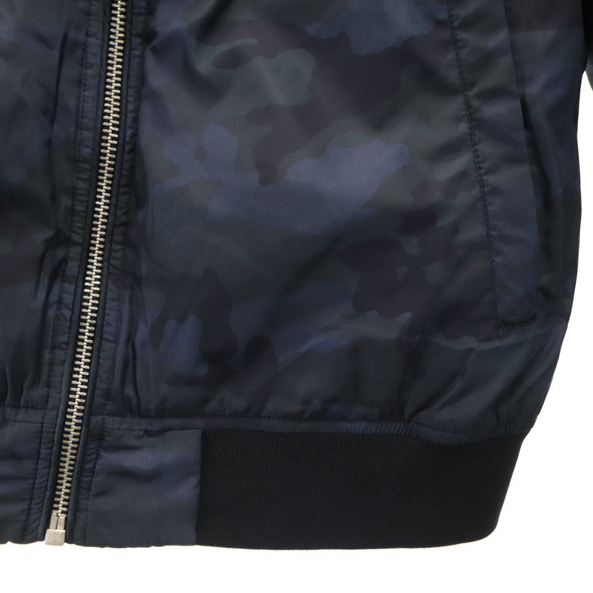 ZARA MAN ザラマン カモフラ柄 ブルゾン M ネイビー系 迷彩 メンズ