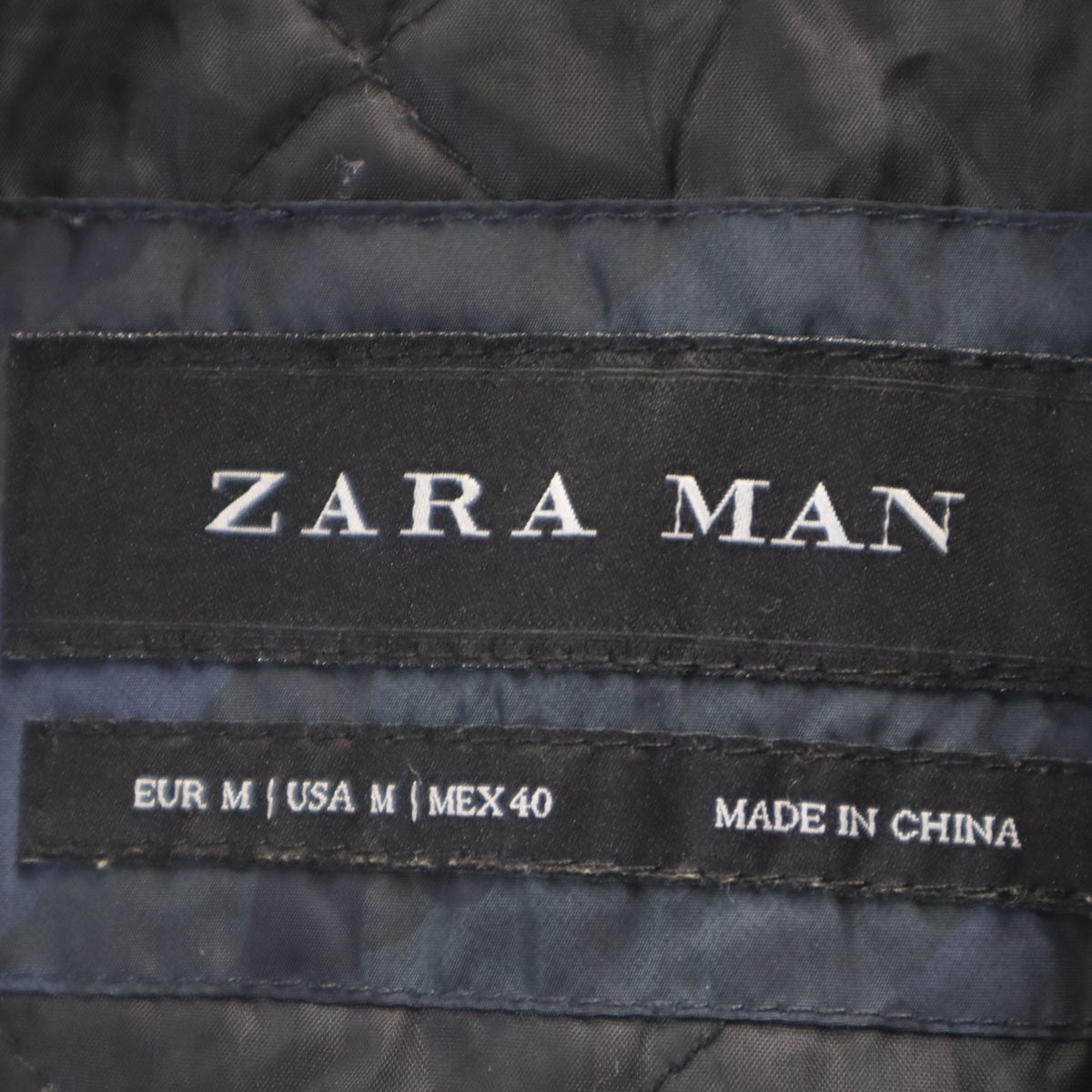 ZARA MAN ザラマン カモフラ柄 ブルゾン M ネイビー系 迷彩 メンズ