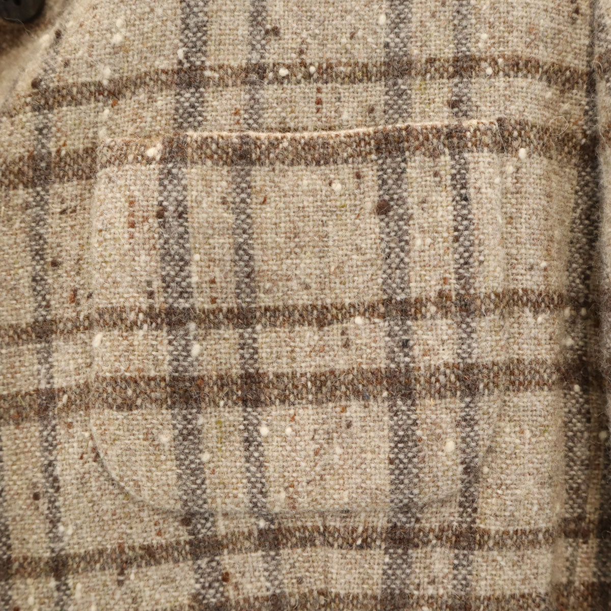 Mademoiselle Dior マドモアゼル ディオール 90s オールド チェック柄 ネップ ツイードジャケット M ベージュ レディース